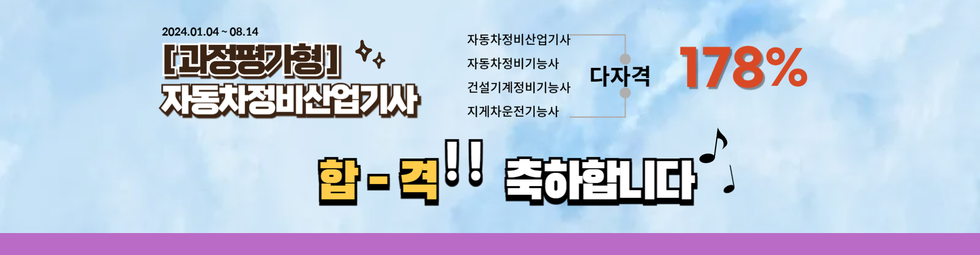 2024년 과정평가형 자동차정비산업기사 실적