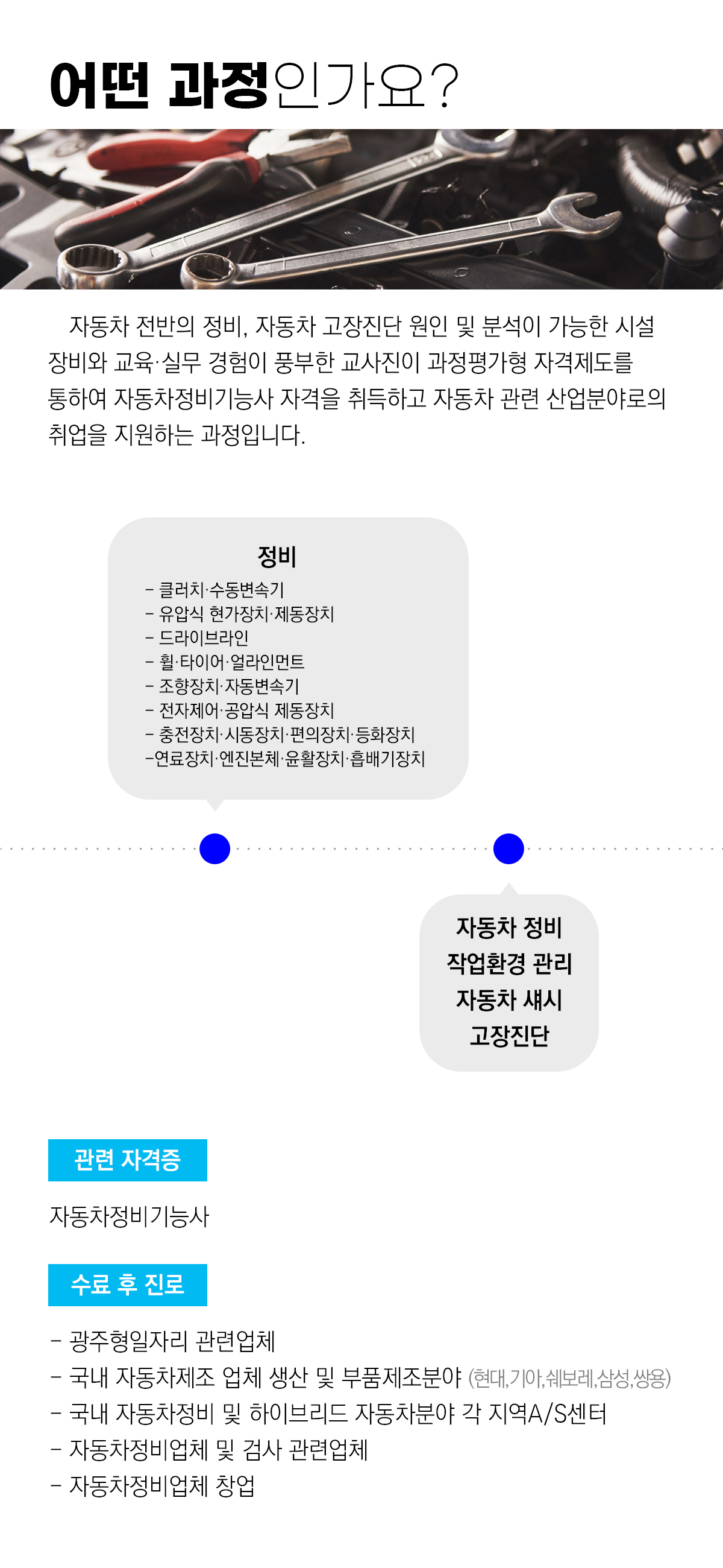 [과정평가형] 자동차정비기능사 취득양성